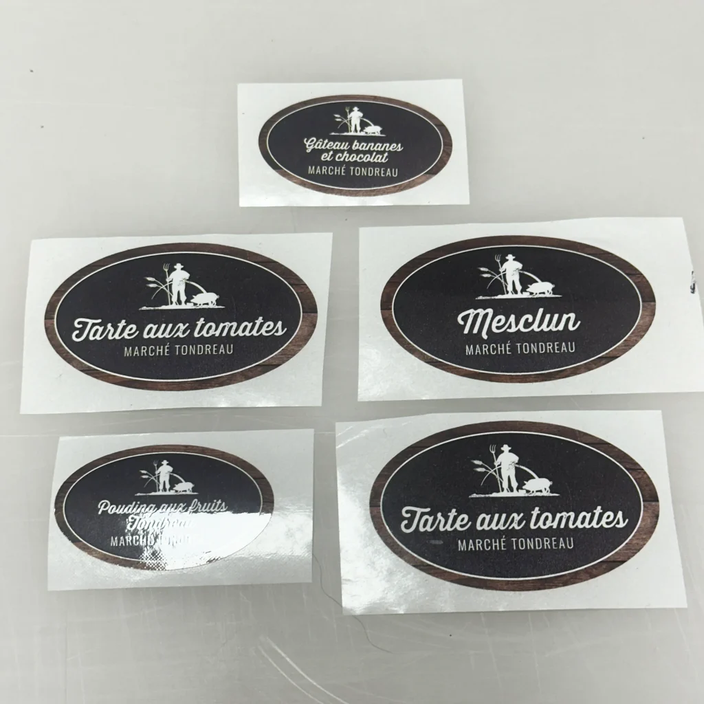 etiquettes ovale