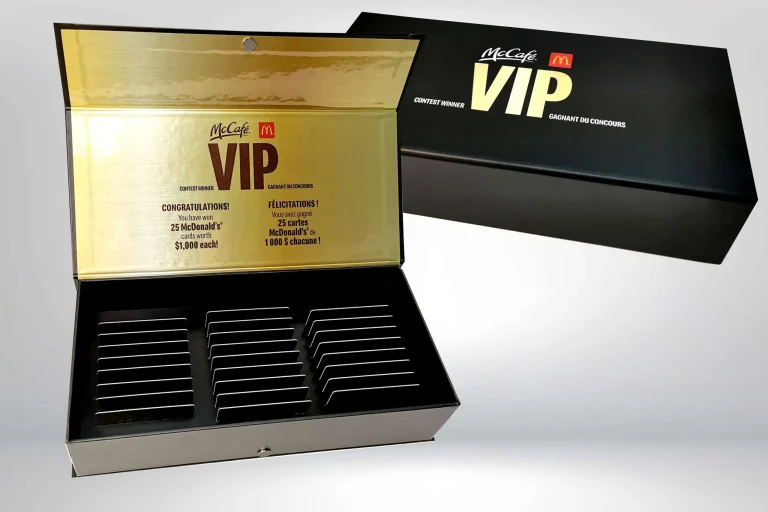 Custom printed folding box for a retail product