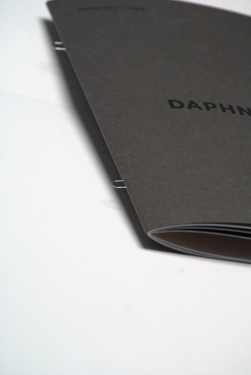 Open saddle-stitched booklet