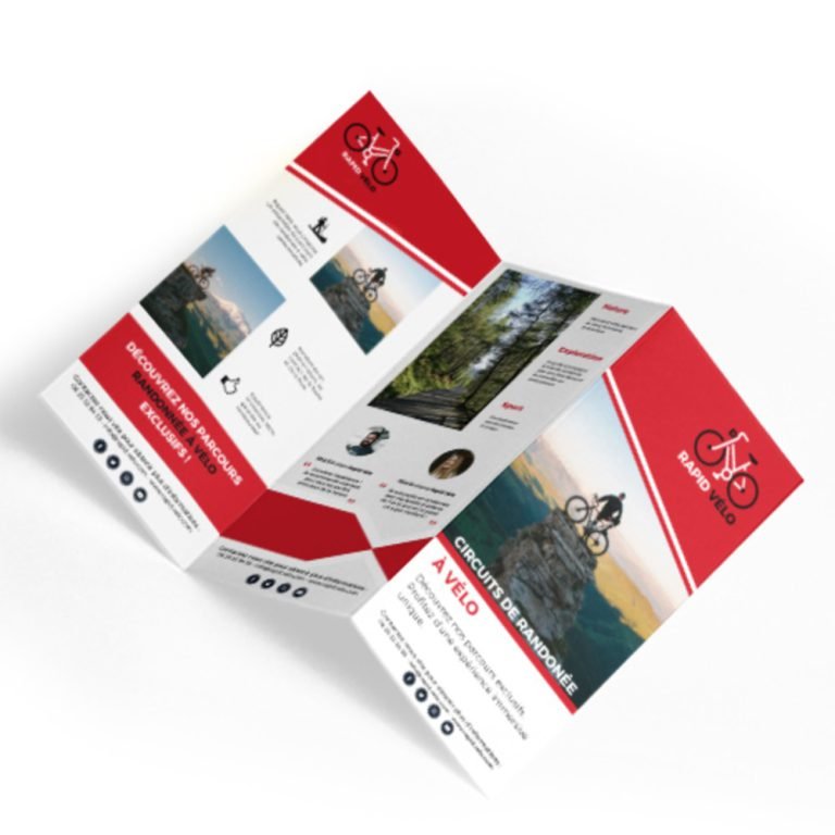 Printed trifold brochure