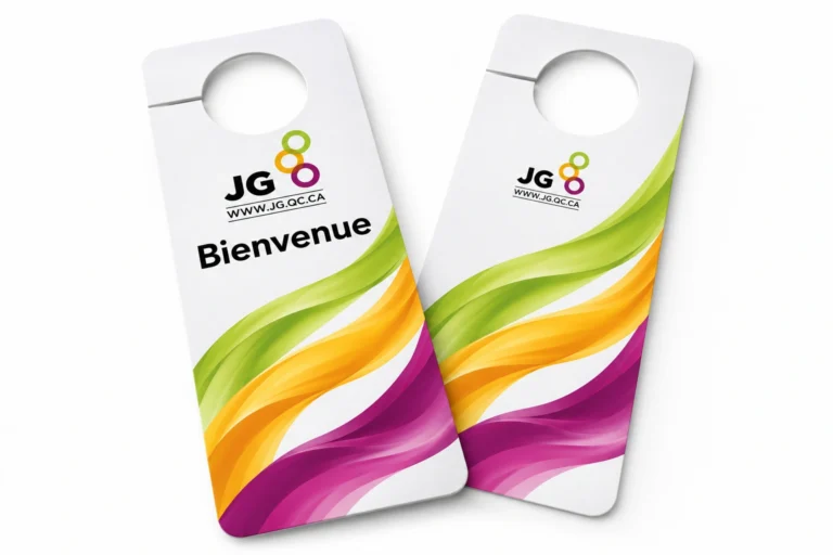Printed die-cut door hanger